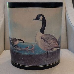 Vintage Cardboard Molded Paper Goose Waste Bin